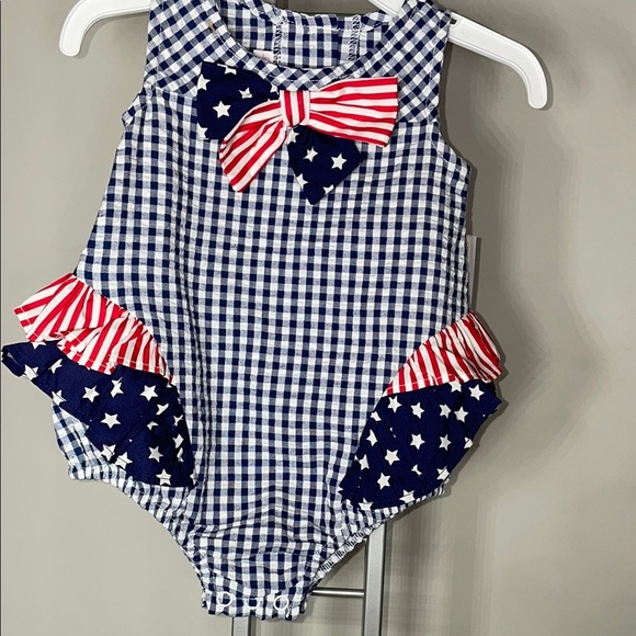 Bonnie Baby Other - Bonnie Baby Blue Gingham Star Dress